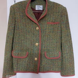 William Pearson Green Brown Tweed Blazer